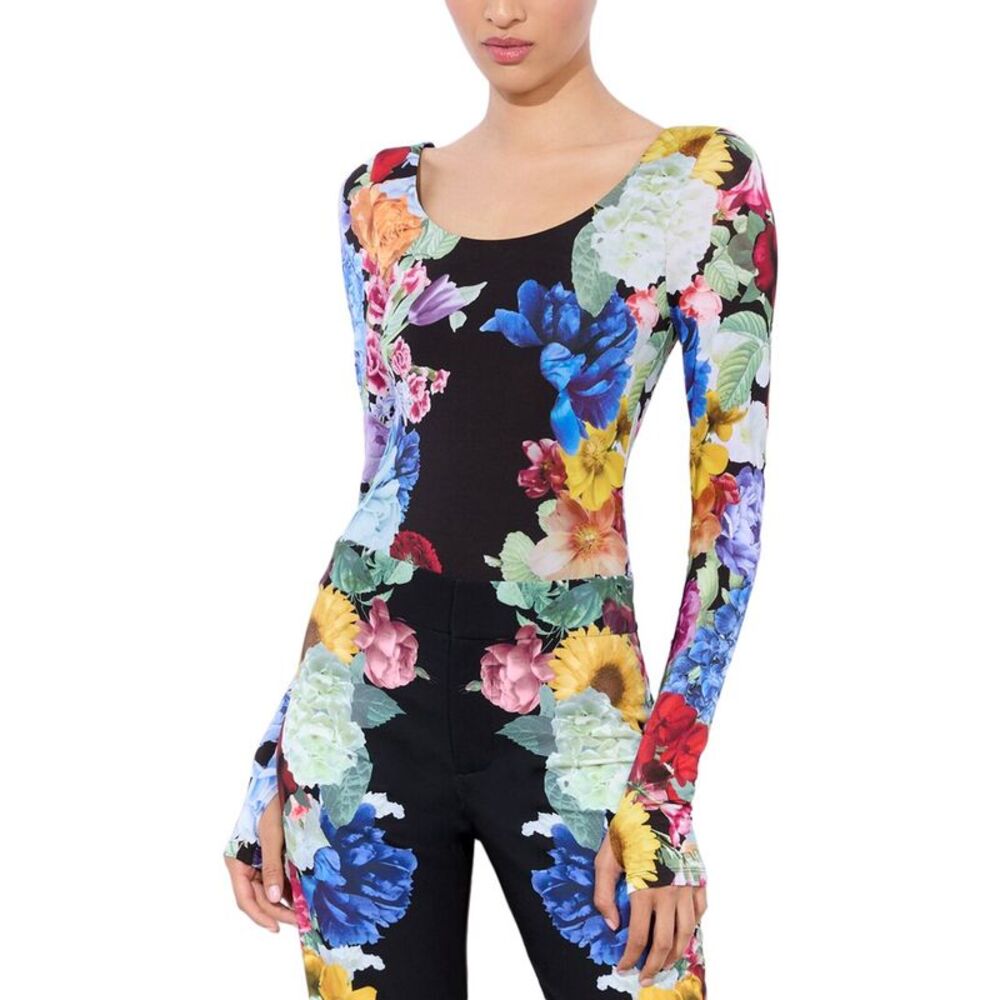 Alice + Olivia Floral Long Sleeve Top - Multicolor